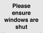 PV10513: Please ensure windows are shut