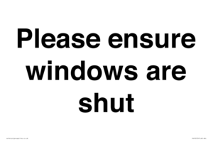 PV10513: Please ensure windows are shut