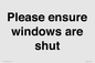 PV10513: Please ensure windows are shut