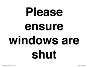 PV10513: Please ensure windows are shut