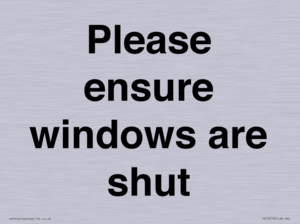 PV10513: Please ensure windows are shut