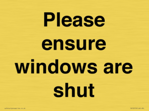 PV10513: Please ensure windows are shut