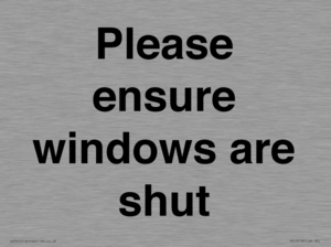 PV10513: Please ensure windows are shut