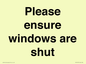 PV10513: Please ensure windows are shut