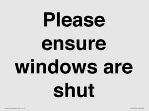 PV10513: Please ensure windows are shut