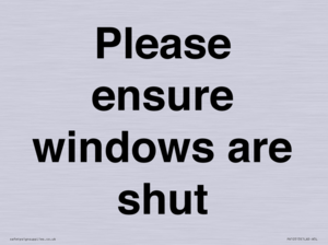 PV10513: Please ensure windows are shut