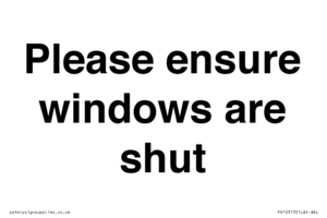 PV10513: Please ensure windows are shut