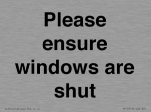 PV10513: Please ensure windows are shut