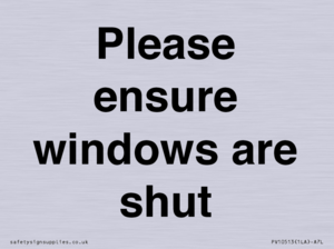 PV10513: Please ensure windows are shut