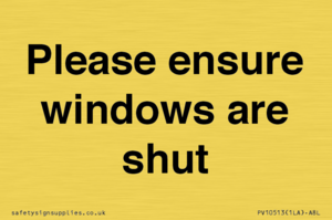 PV10513: Please ensure windows are shut