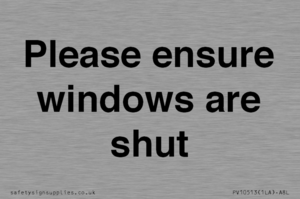 PV10513: Please ensure windows are shut