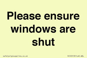 PV10513: Please ensure windows are shut