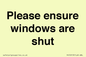 PV10513: Please ensure windows are shut