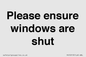 PV10513: Please ensure windows are shut