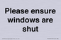 PV10513: Please ensure windows are shut
