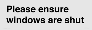 PV10513: Please ensure windows are shut