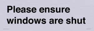 PV10513: Please ensure windows are shut
