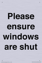 PV10513: Please ensure windows are shut