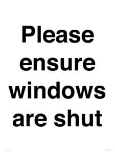 PV10513: Please ensure windows are shut