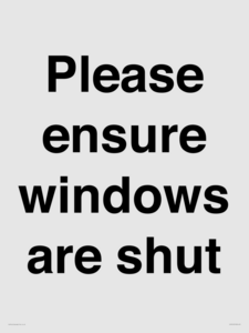 PV10513: Please ensure windows are shut