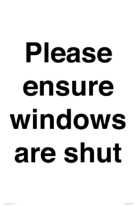 PV10513: Please ensure windows are shut