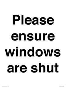PV10513: Please ensure windows are shut