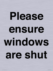 PV10513: Please ensure windows are shut