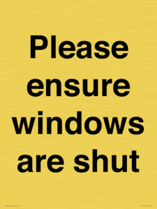 PV10513: Please ensure windows are shut