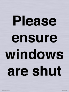 PV10513: Please ensure windows are shut