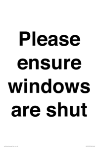 PV10513: Please ensure windows are shut
