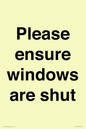 PV10513: Please ensure windows are shut