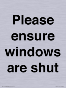 PV10513: Please ensure windows are shut