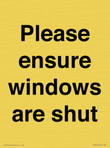 PV10513: Please ensure windows are shut
