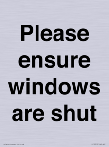 PV10513: Please ensure windows are shut