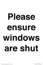 PV10513: Please ensure windows are shut
