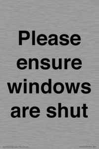 PV10513: Please ensure windows are shut
