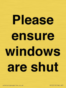 PV10513: Please ensure windows are shut