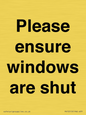 PV10513: Please ensure windows are shut