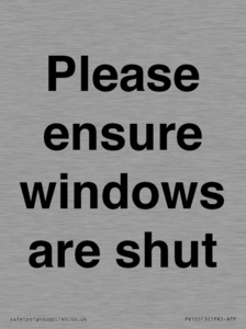 PV10513: Please ensure windows are shut