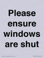 PV10513: Please ensure windows are shut