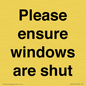 PV10513: Please ensure windows are shut