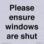 PV10513: Please ensure windows are shut