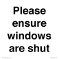 PV10513: Please ensure windows are shut