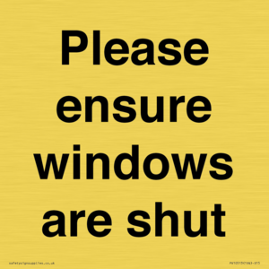 PV10513: Please ensure windows are shut