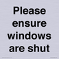 PV10513: Please ensure windows are shut
