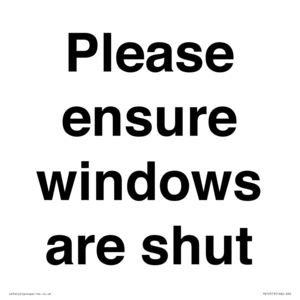 PV10513: Please ensure windows are shut