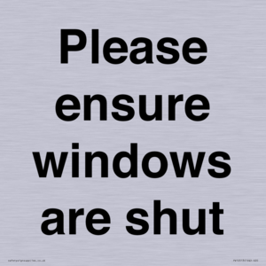 PV10513: Please ensure windows are shut