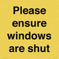 PV10513: Please ensure windows are shut