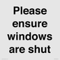 PV10513: Please ensure windows are shut