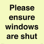 PV10513: Please ensure windows are shut